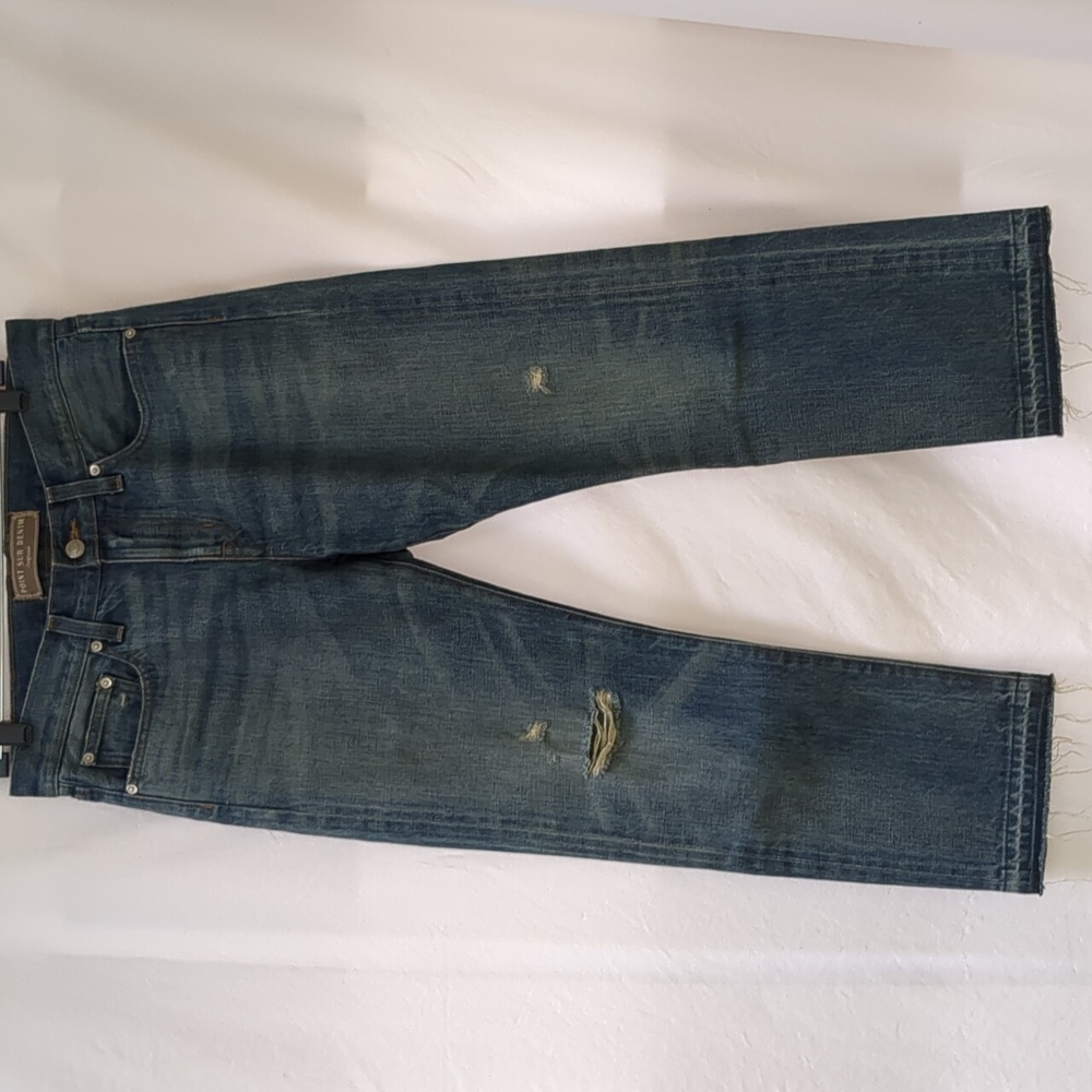 Point Sur Jeans Distressed Straight Leg
